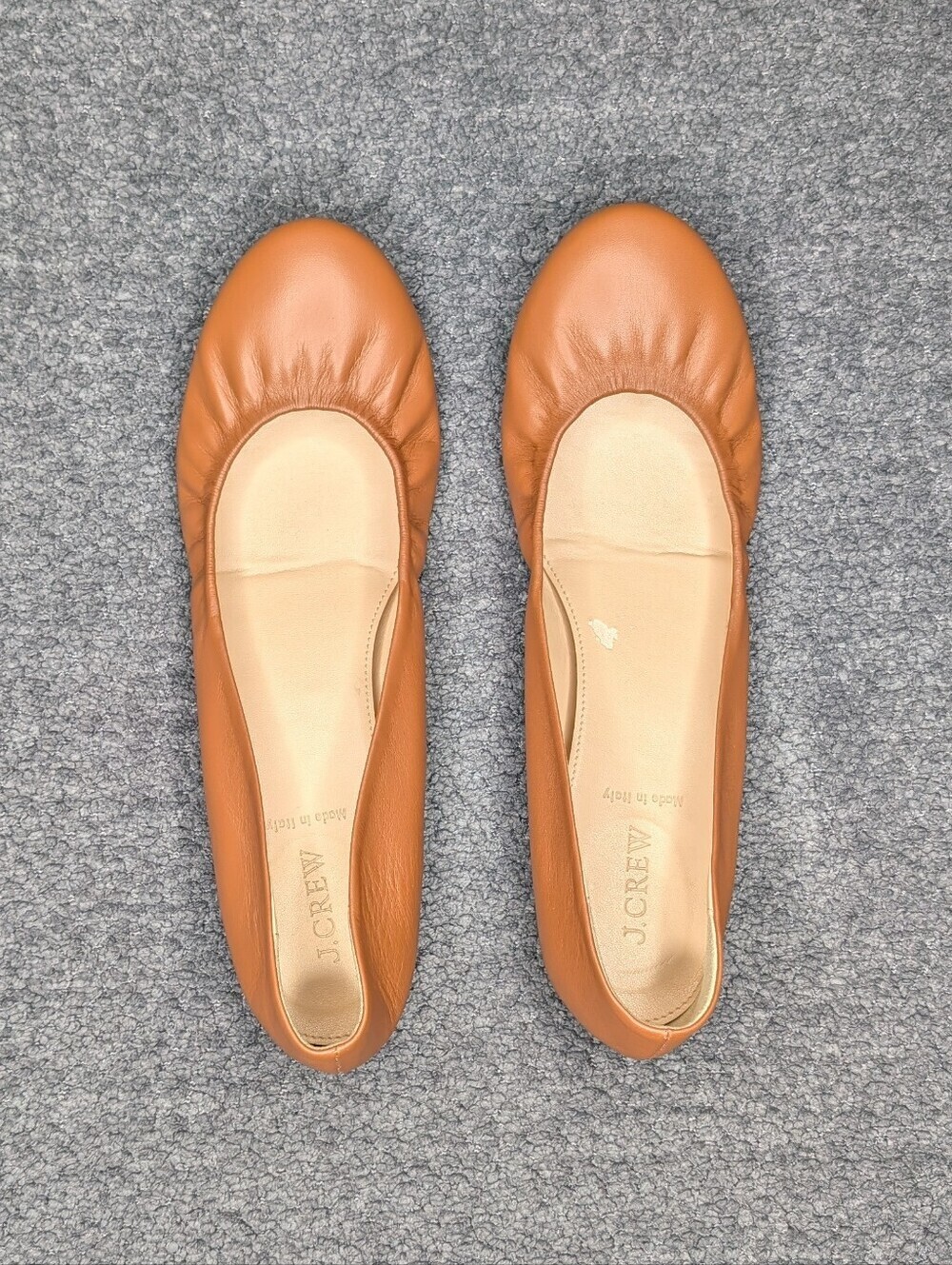 J. Crew Cece Ballet Flat Leather Burnt Sienna Women's 10 - Picture 6 of 12